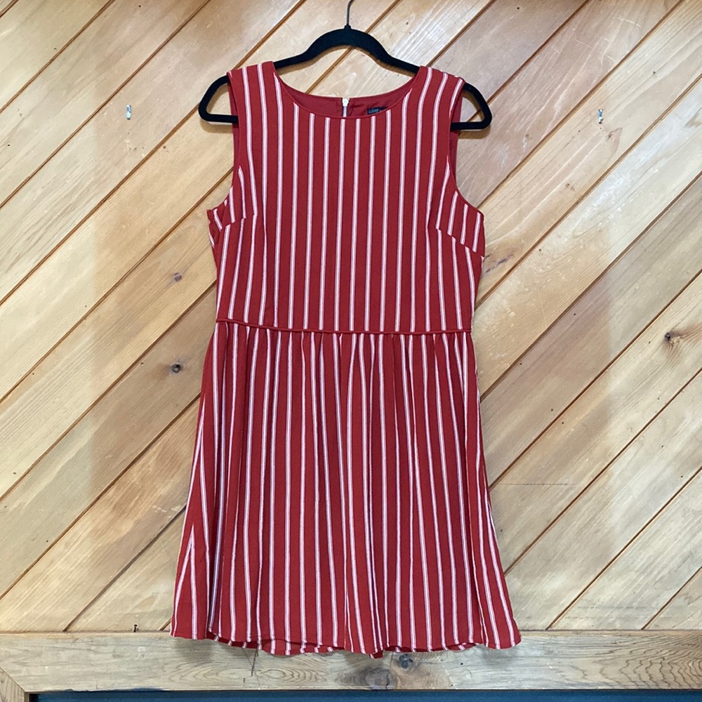 Burnt Orange/ Red stripped dress